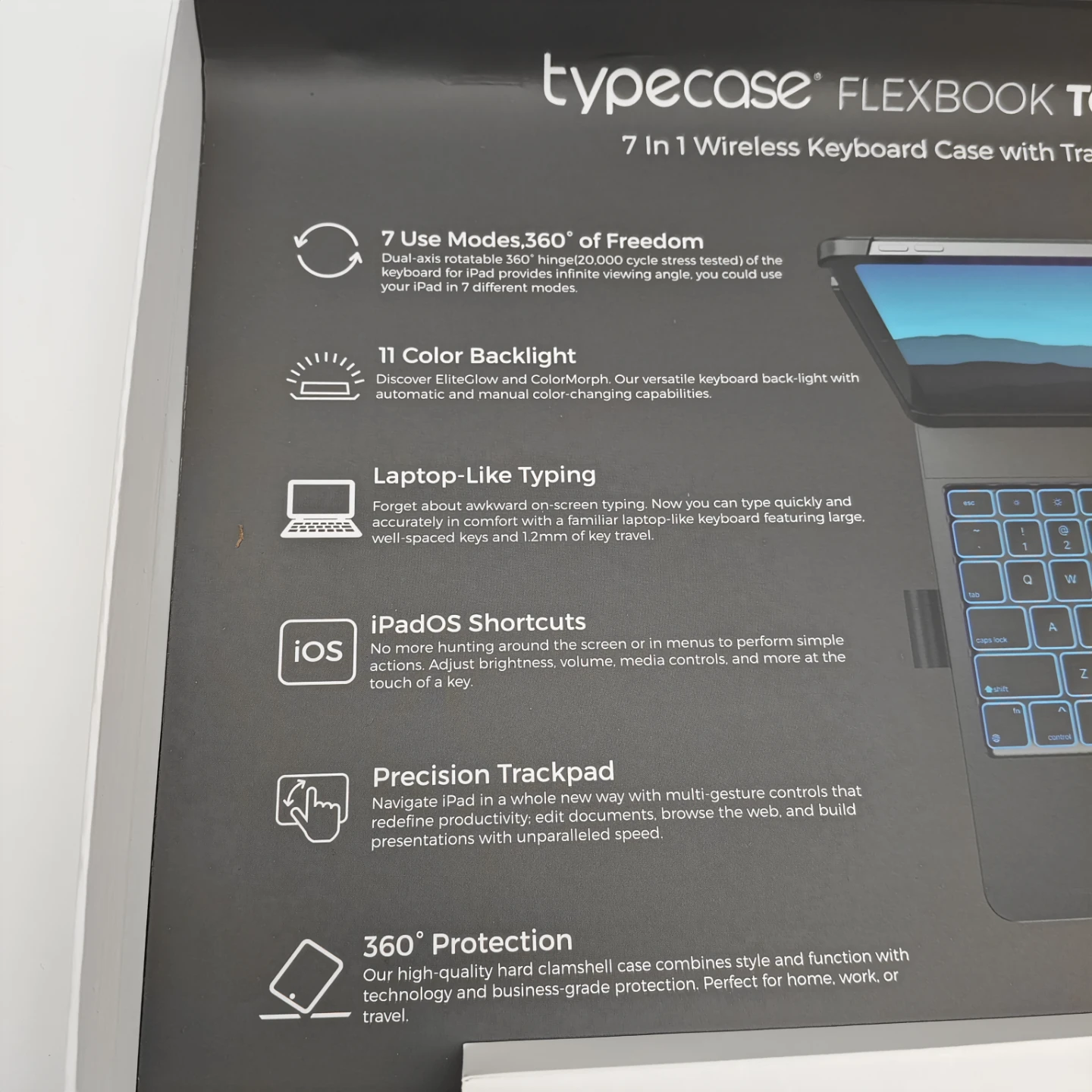 Typecase 7-in-1 Wireless Keyboard Case with Trackpad for iPad - photo 4