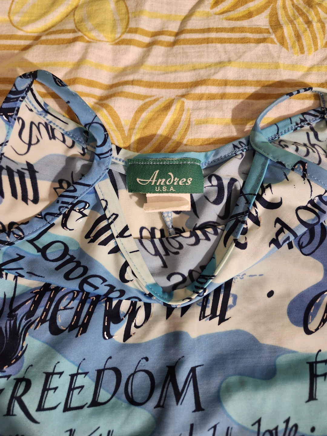 🧡 Blue and white y2k horse tank top - photo 4