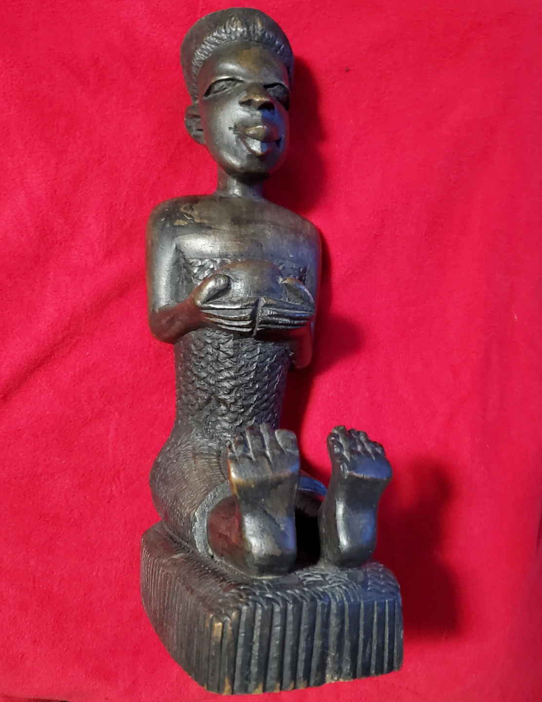 African Carved Ebony Figure (10") - photo 3