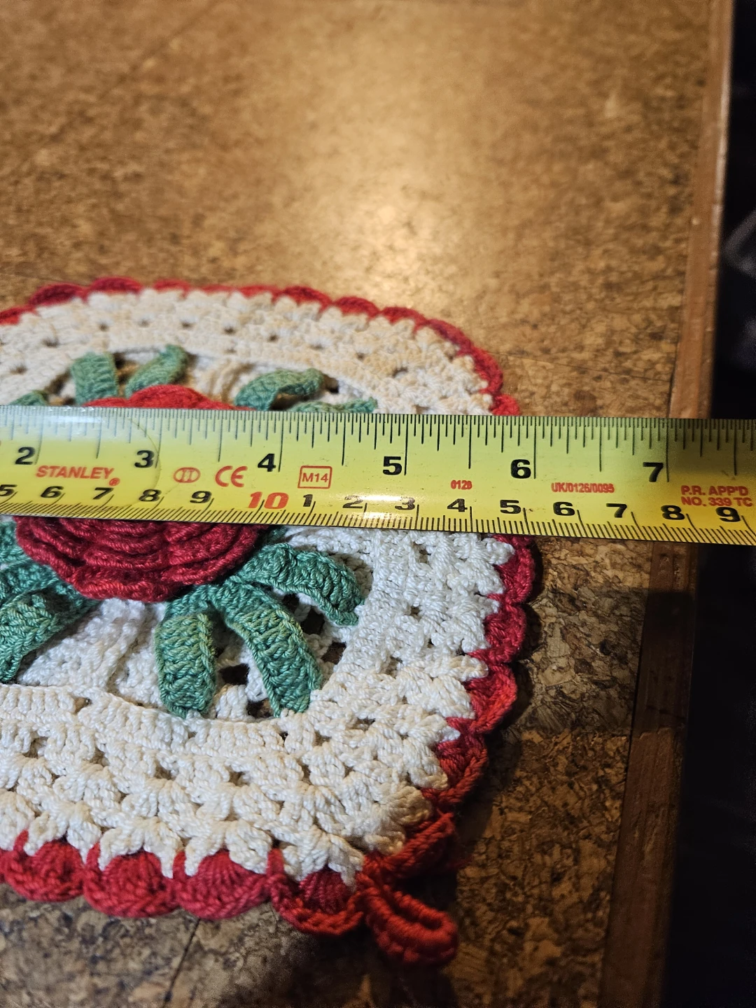 Handmade Crocheted Rose Potholder - photo 2