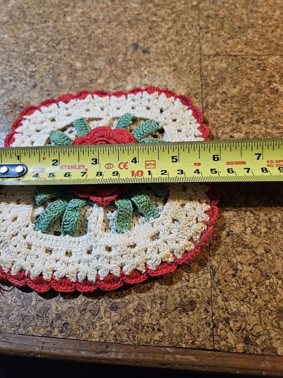 Handmade Crocheted Rose Potholder - photo 3