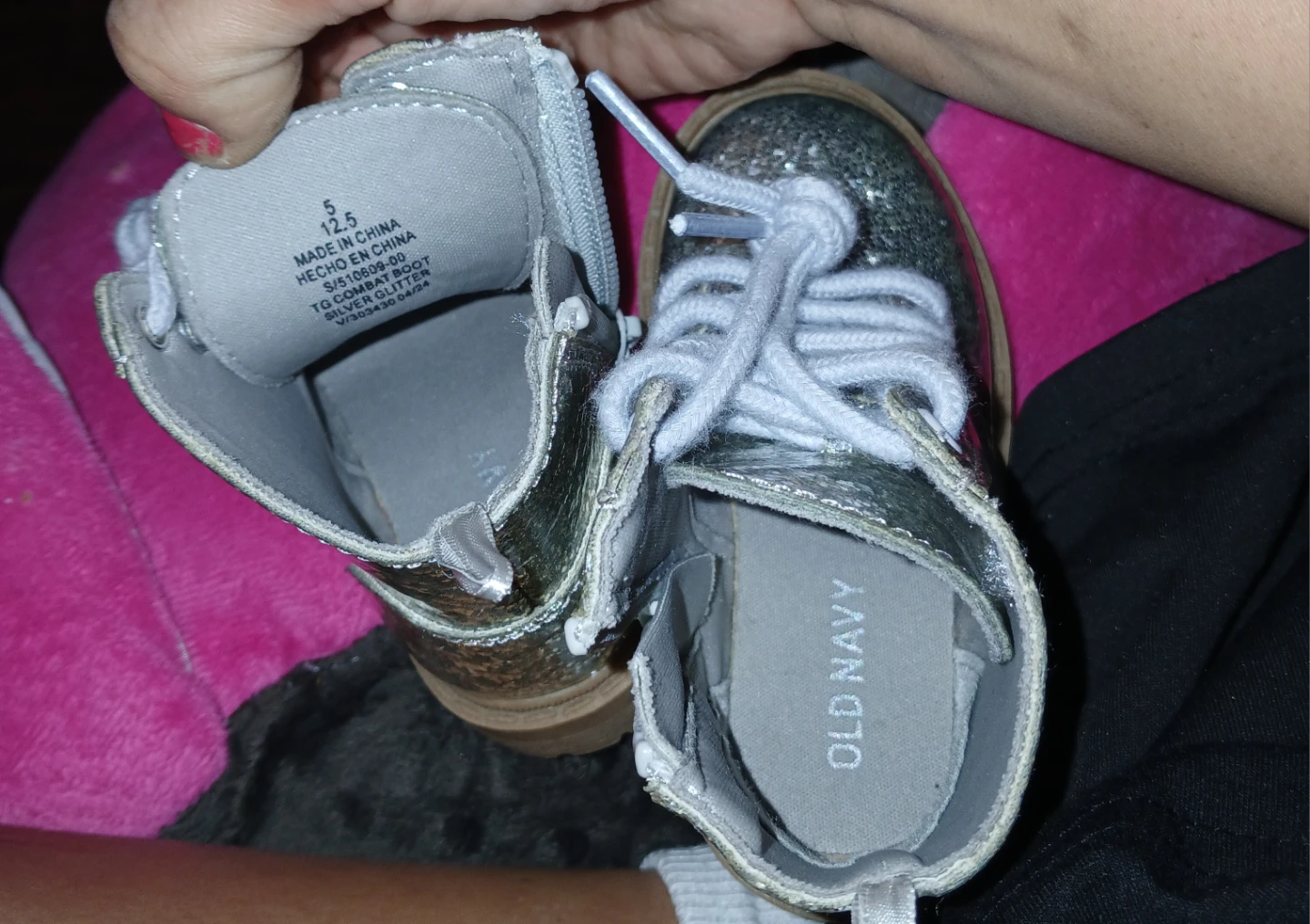 Old Navy Glitter Combat Boots & Jack & Lily Black Mary Janes - photo 3