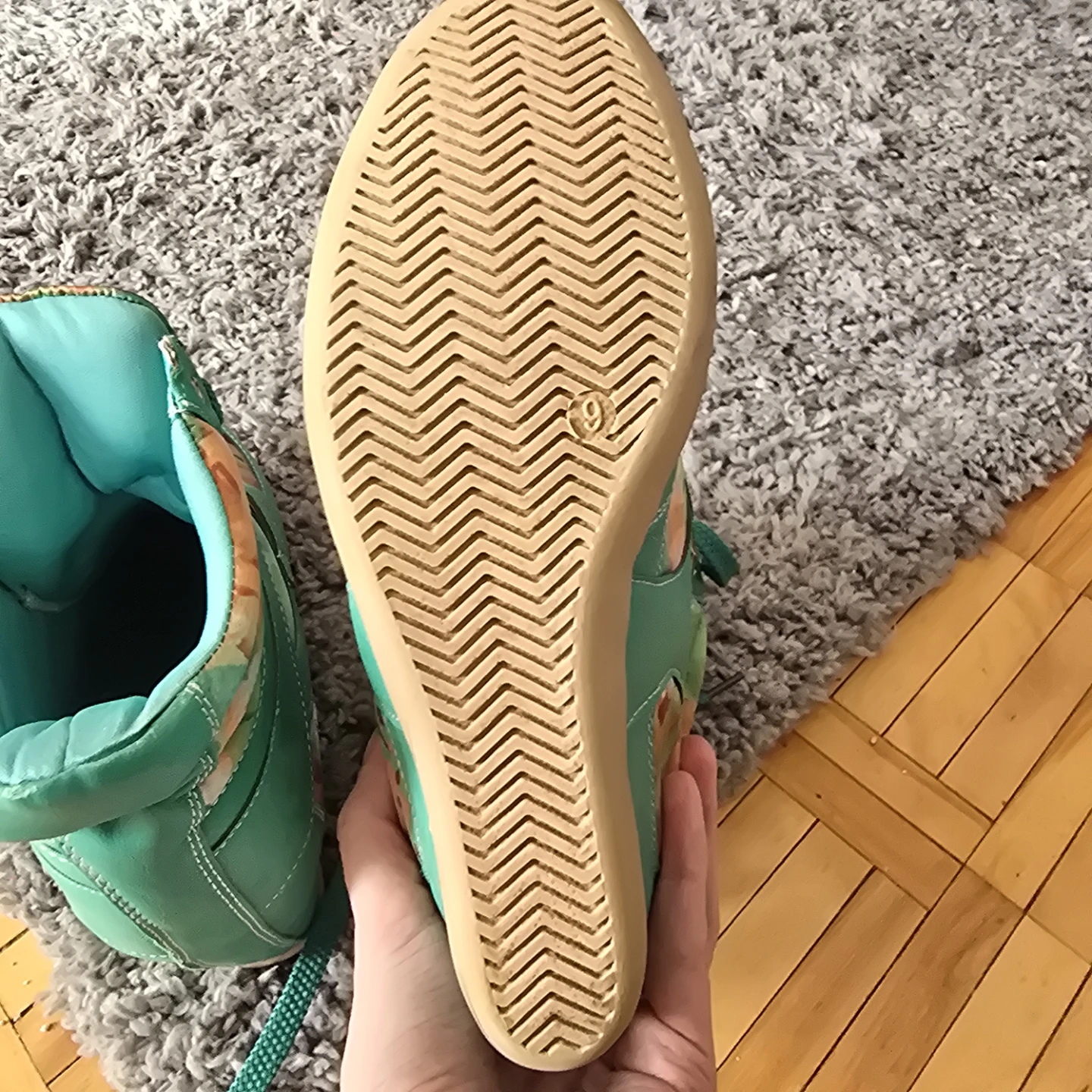 Women's Teal Wedge Sneakers- Liliana - photo 2