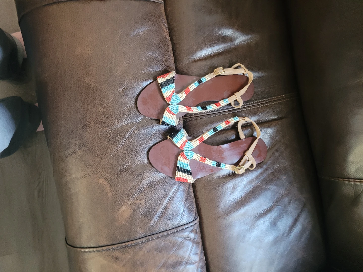 Beaded Flat Sandals