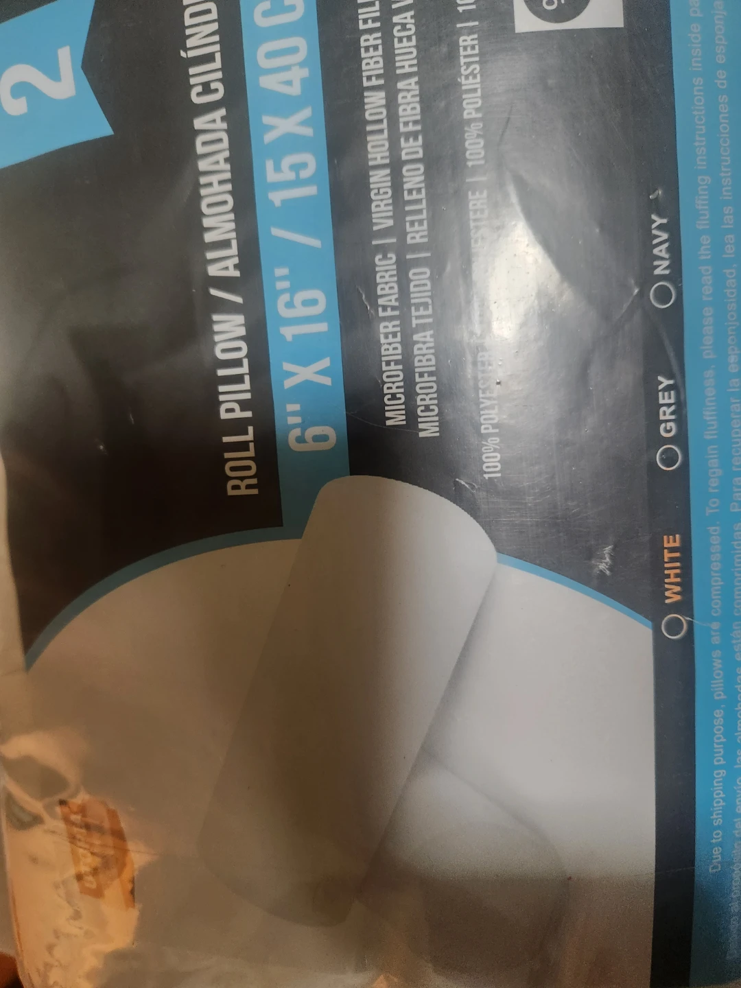 Utopia Deals Roll Pillow - 6" x 16" (40cm) - White - photo 3