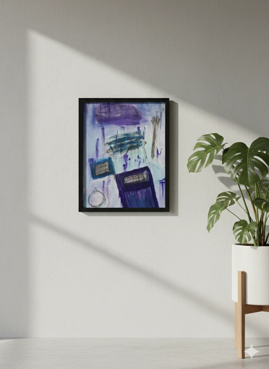 Abstract Framed Artwork - photo 2