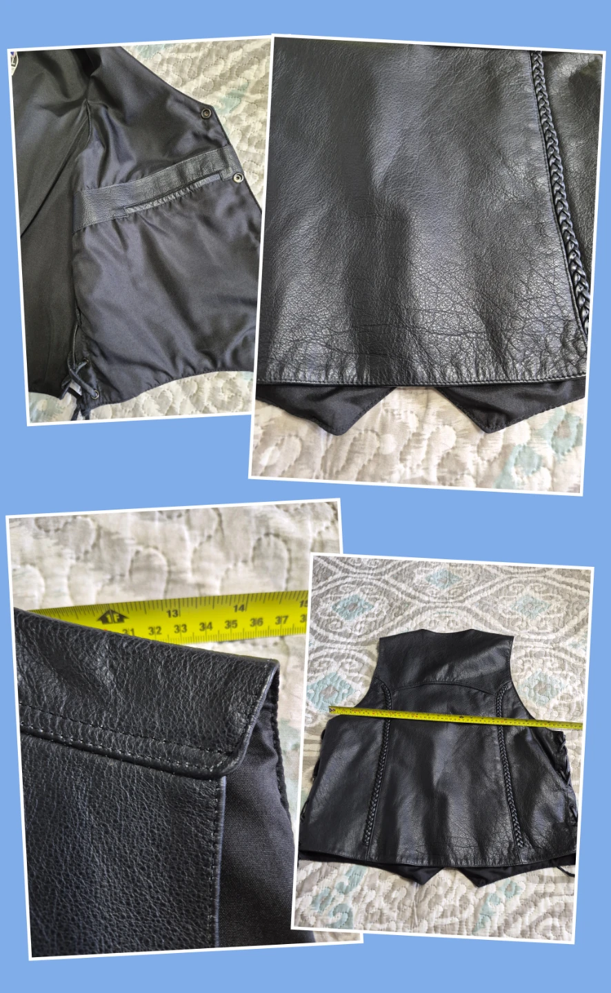 MOB Vintage Leather Motorcycle Vest - photo 5