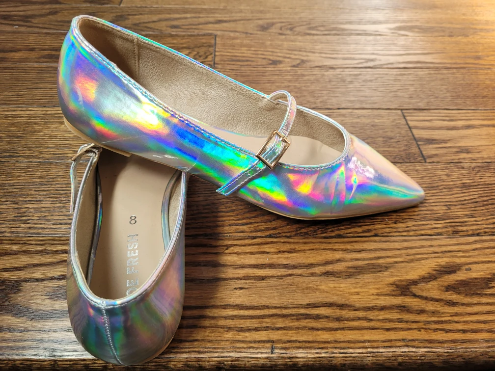Joe Fresh Holographic Ballet Flats - Size 8