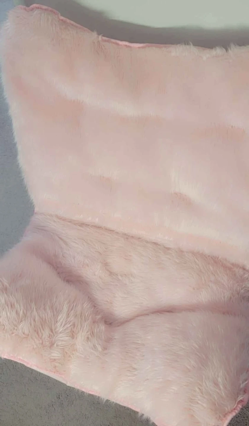 Mongolian Faux Fur Butterfly Chair (Blush Pink) - photo 4