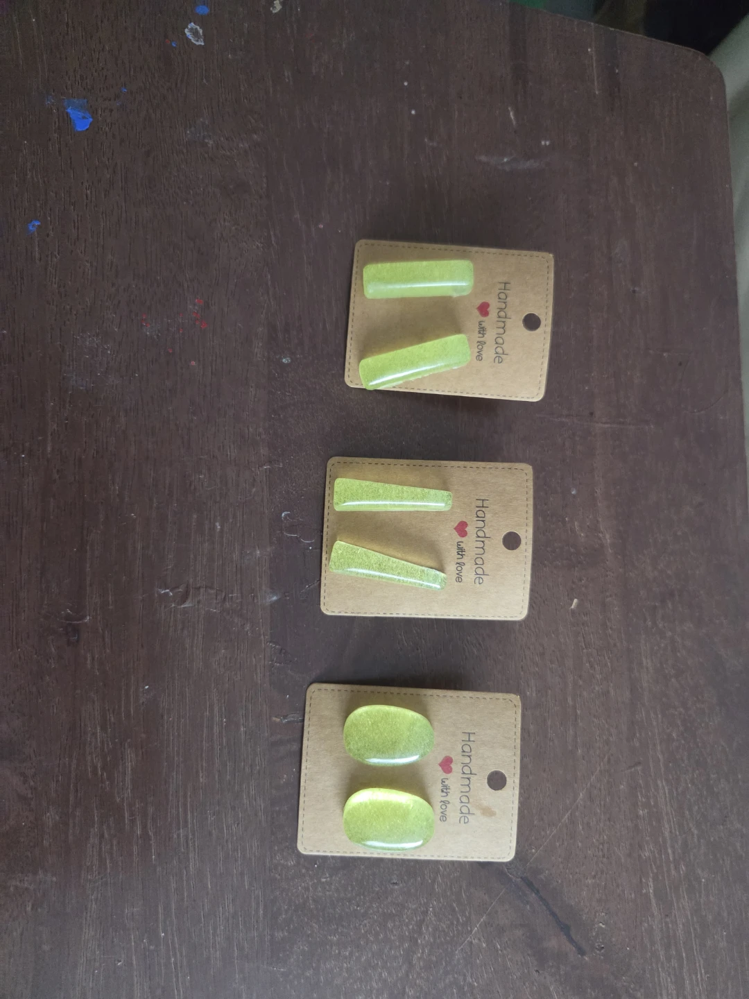Handmade Resin Earrings and Hair Clips - photo 2
