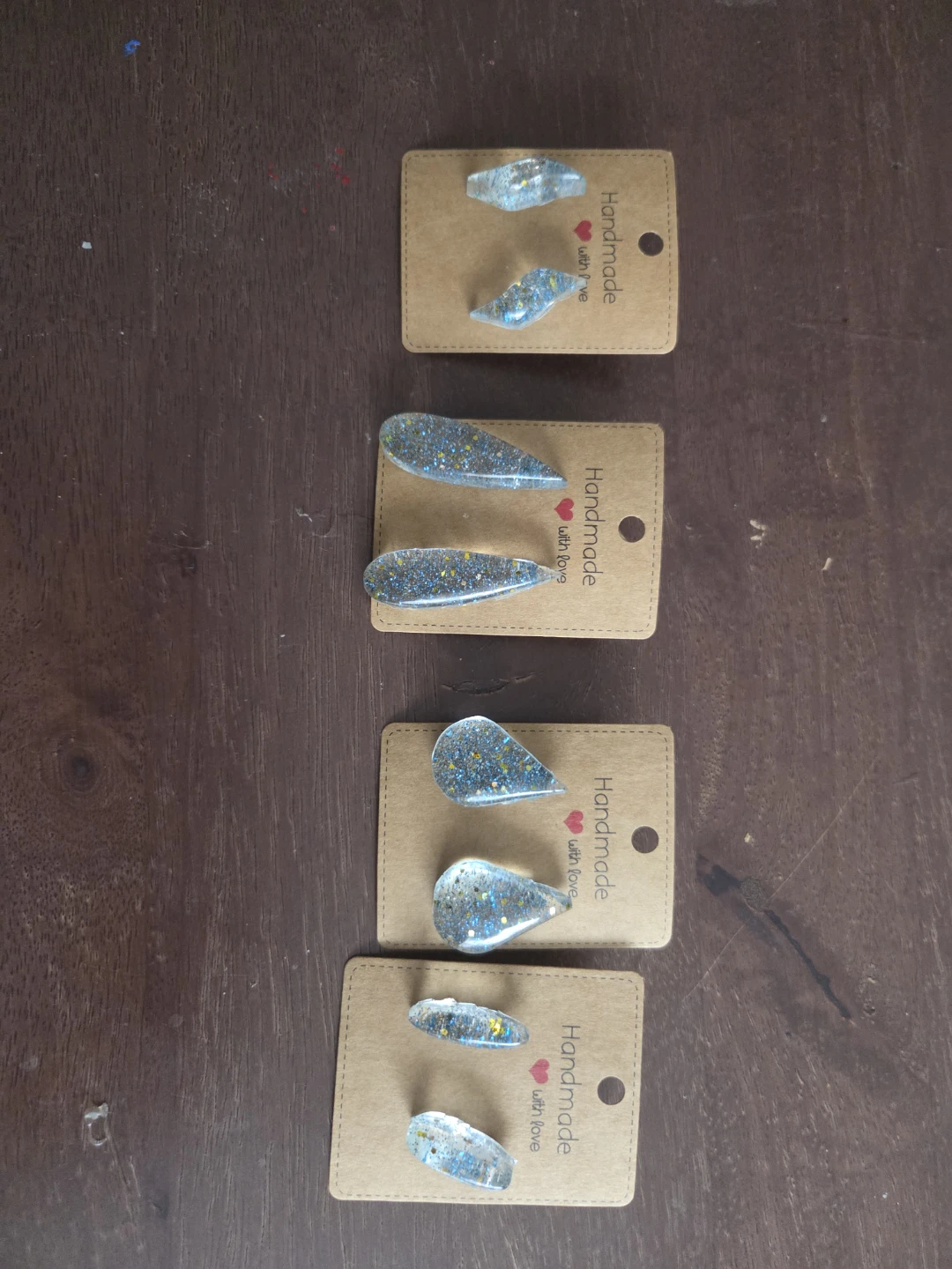 Handmade Resin Earrings and Hair Clips - photo 3