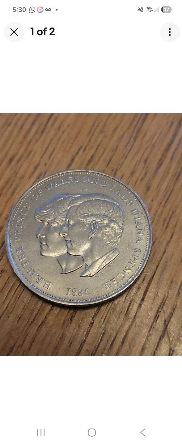 1981 Royal Wedding Coin - Prince Charles & Lady Diana Spencer