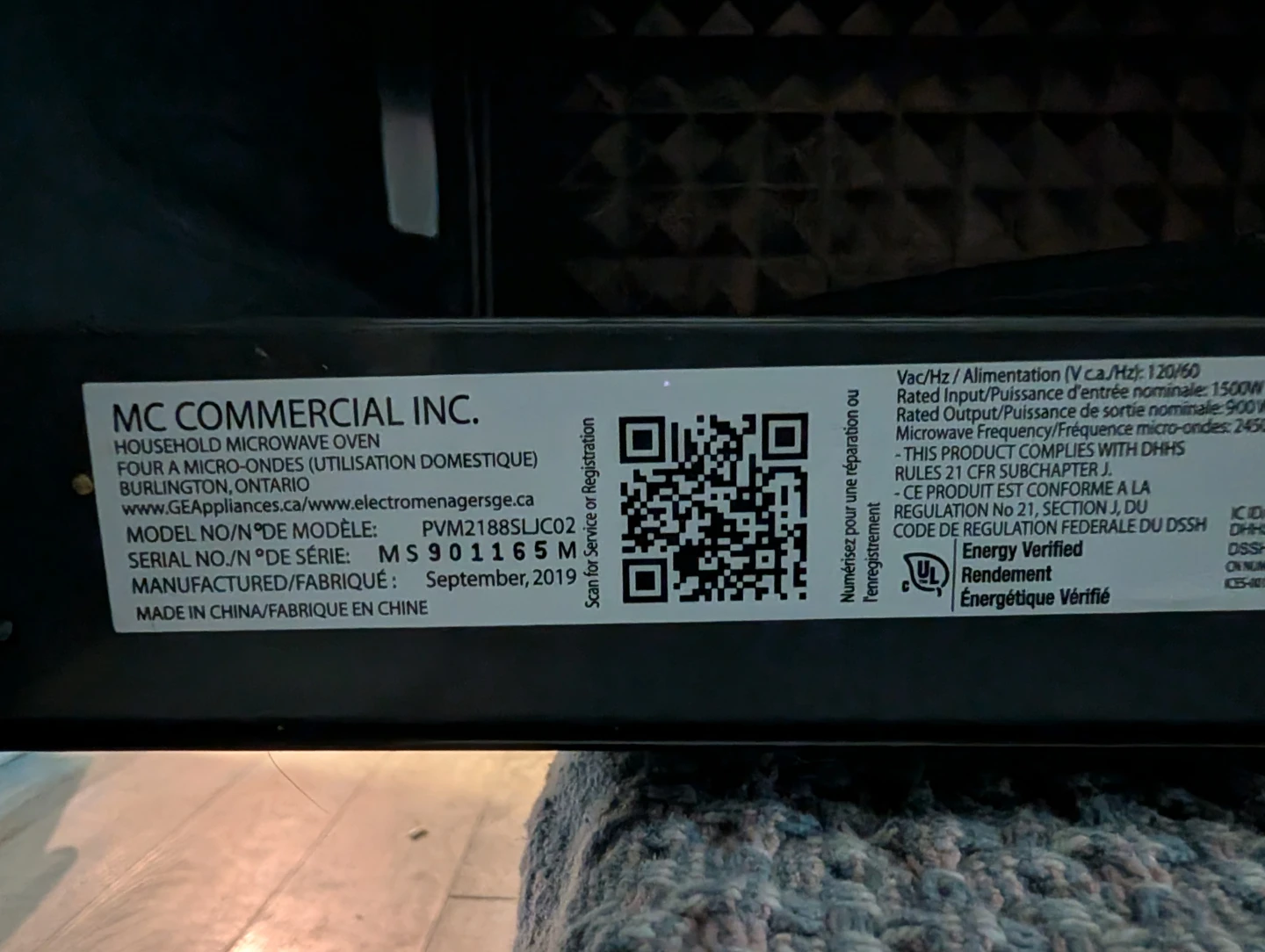 GE Profile Over-the-Range Microwave - photo 3