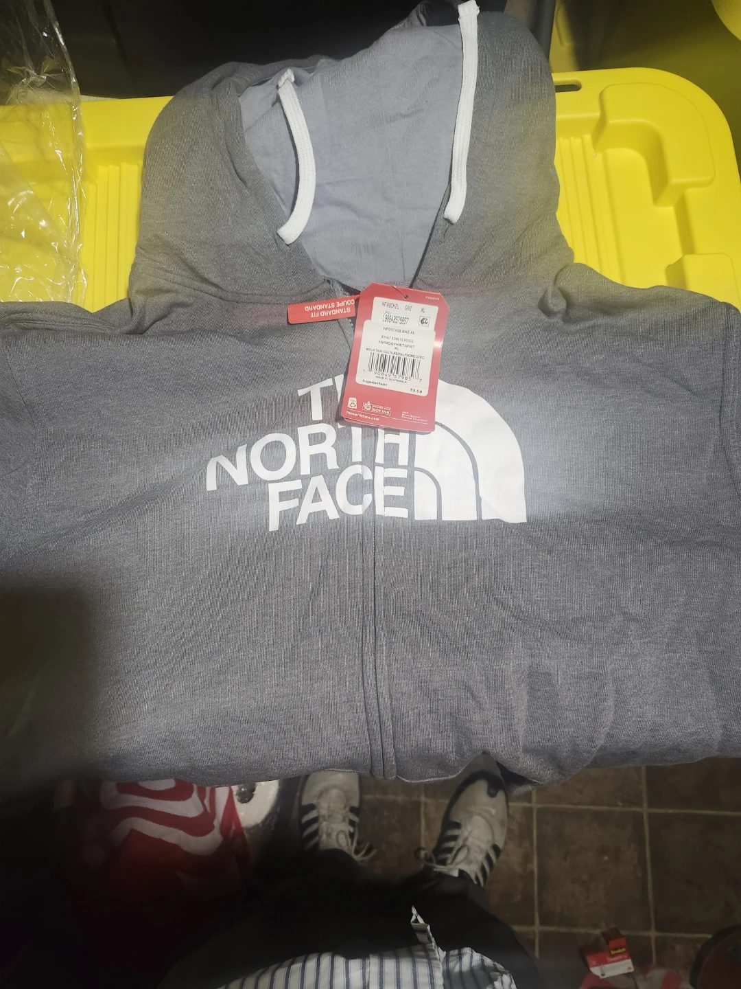 The North Face Grey Full Zip Hoodie Jacket - Size XL