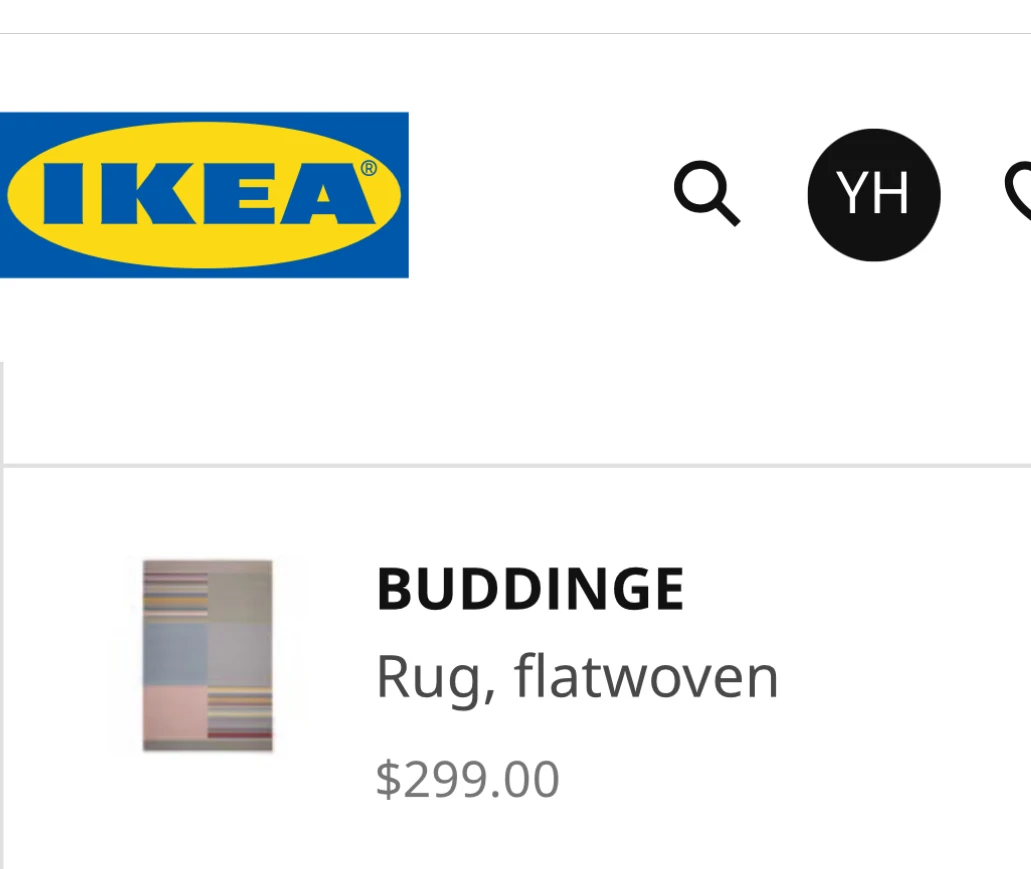 IKEA BUDDINGE Flatwoven Rug – Modern Stripe Design - photo 2