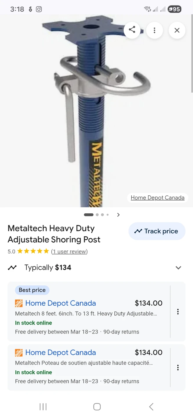 Metaltech Heavy Duty Adjustable Shoring Post - photo 2