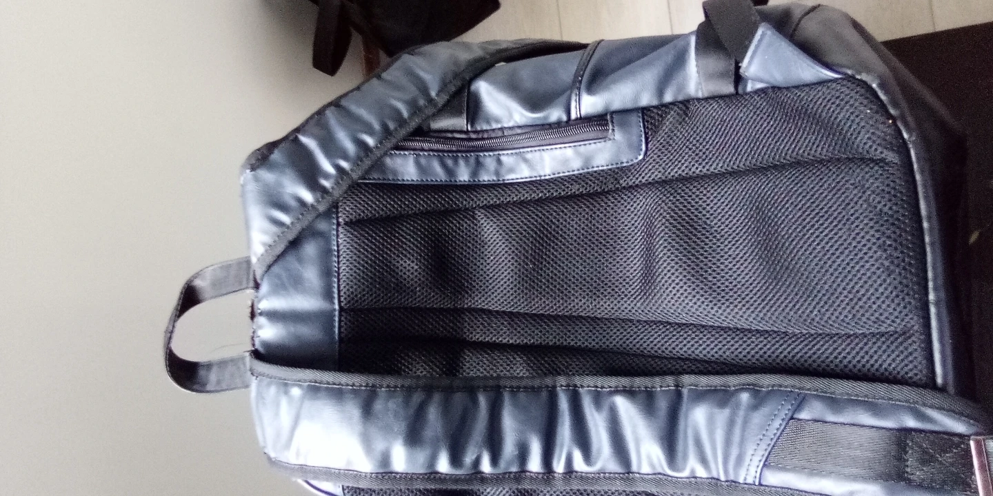 Black Faux Leather Backpack - photo 2