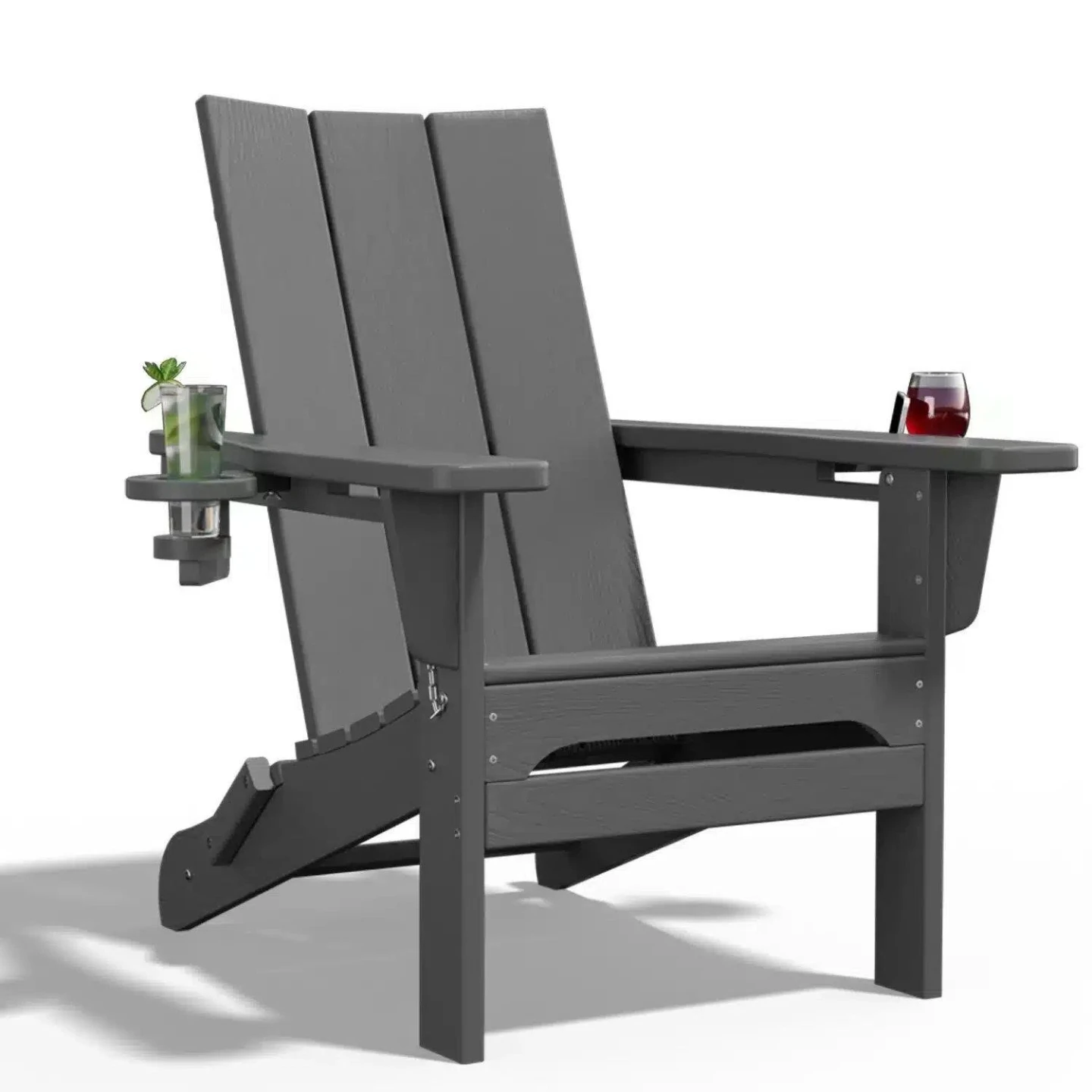 Grey Adirondack Chair with Cup Holder - photo 3