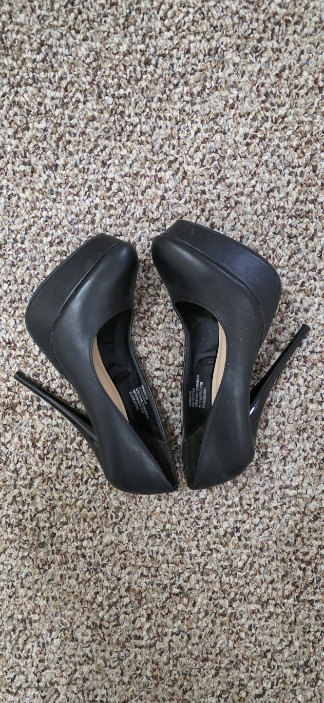 Black Platform High Heels Size 7 - photo 2
