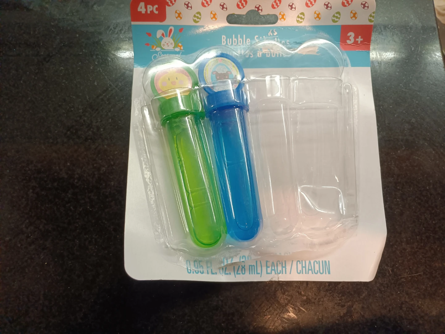 4 Piece Bubble Sticks - Blue and Green
