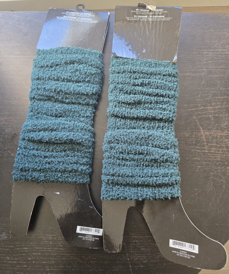 Teal Fuzzy Leg Warmers (2-pack)