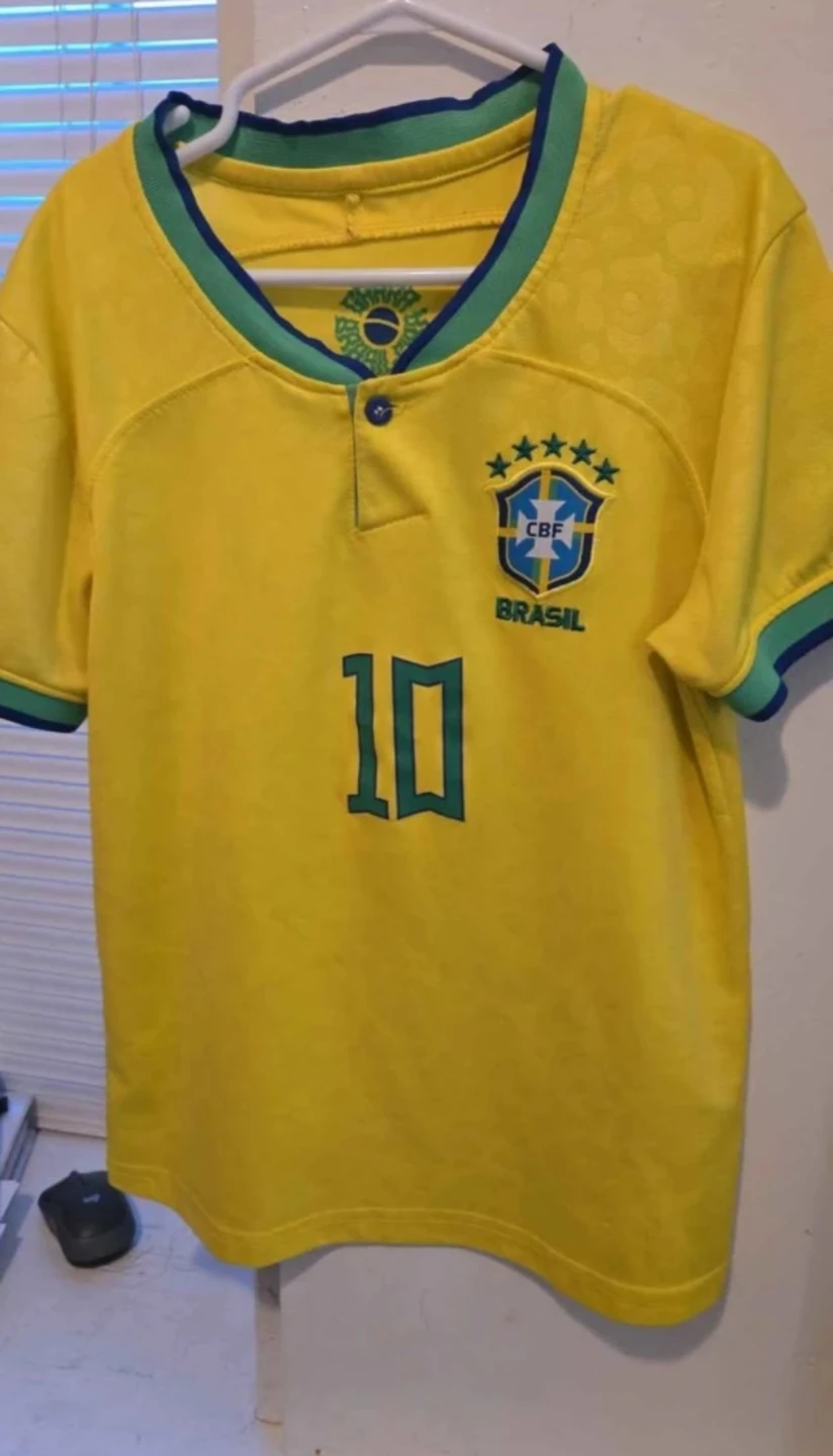 Kids Brazil Neymar Jr. Soccer Jersey and Shorts Set - photo 2