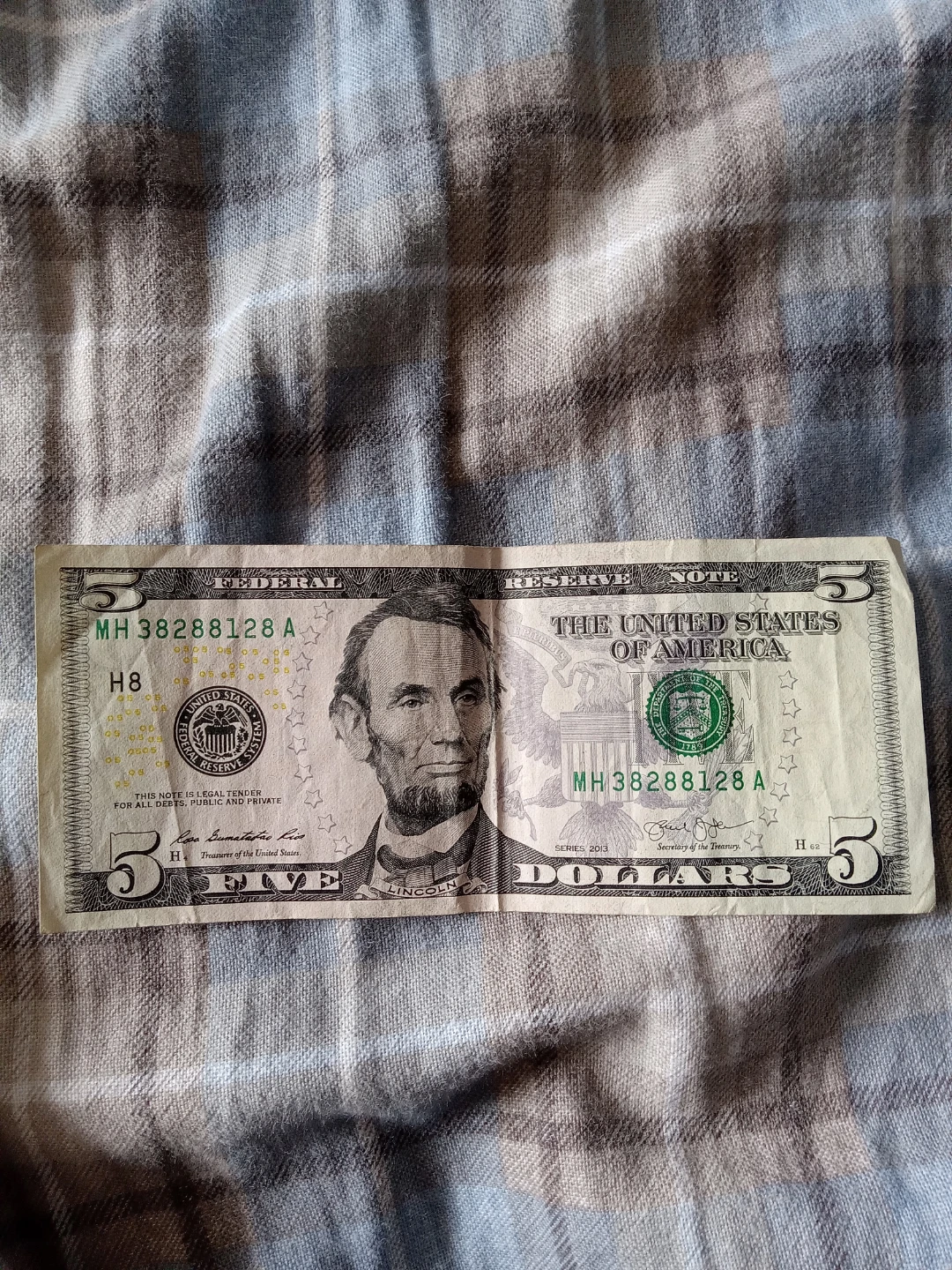 US Currency - One $20, One $5, and Four $1 Bills - photo 3