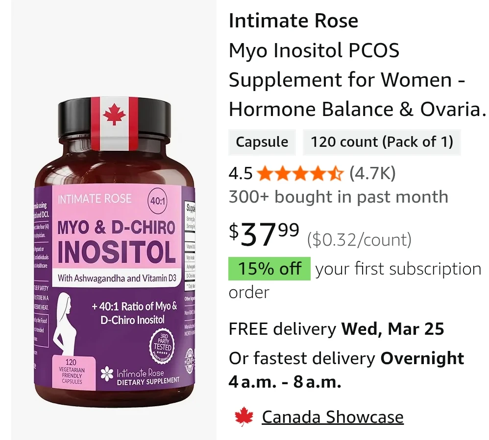 Intimate Rose Myo & D-Chiro Inositol Supplement - 120 Capsules