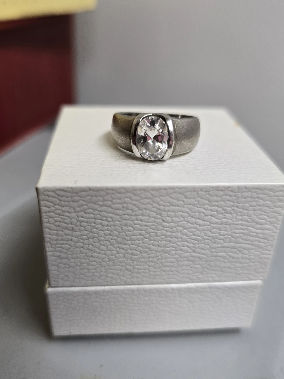 925  Italian Silver Ring with Mossainite size 6,5-7 - photo 3
