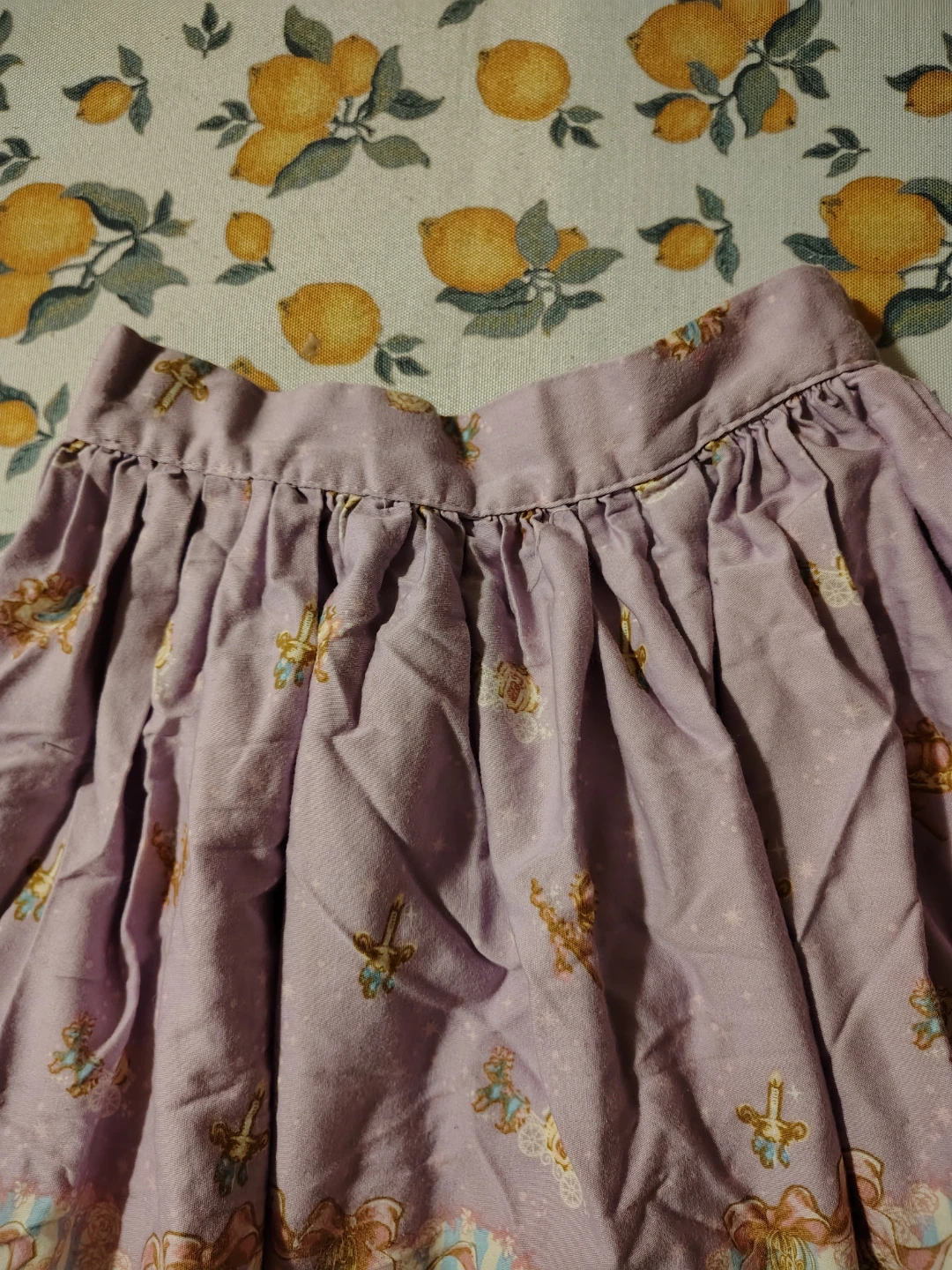 Purple Lolita Style Skirt with Bunny Print - photo 3