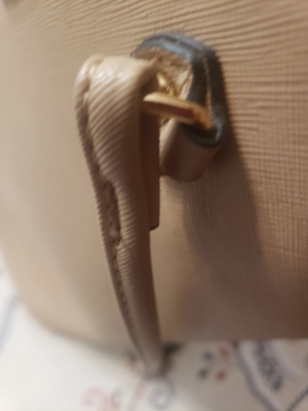 Tan Faux Leather Tote Bag with Bee Accent - photo 4