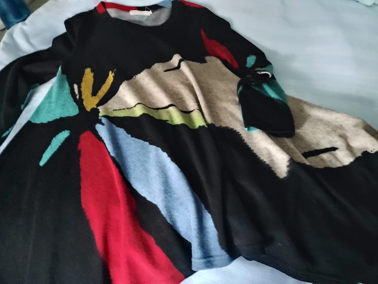 Colourful Abstract Print Long Sleeve Tunic - photo 3