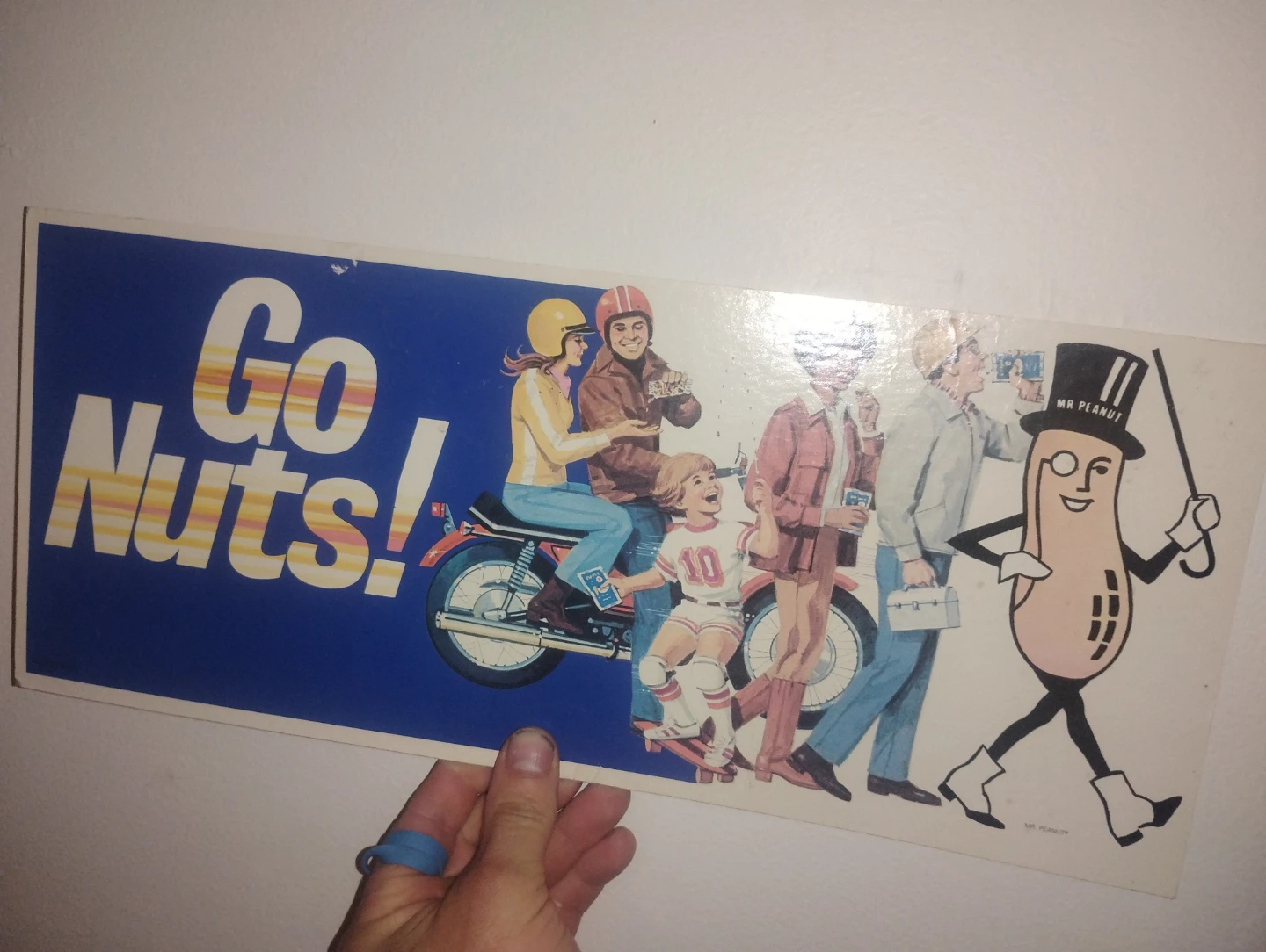 Mr. Peanut "Go Nuts!" Advertising Sign - photo 2