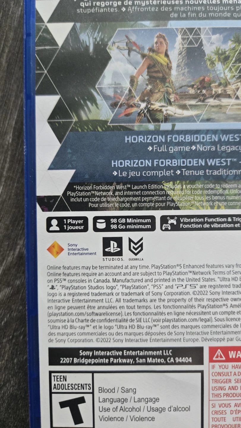 Horizon Forbidden West PS5 Launch Edition Game - photo 2