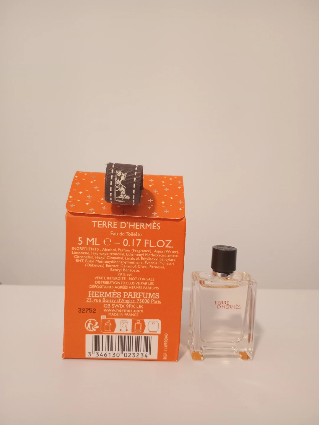 Hermès Terre d'Hermès Eau de Toilette 5ml Miniature - photo 2