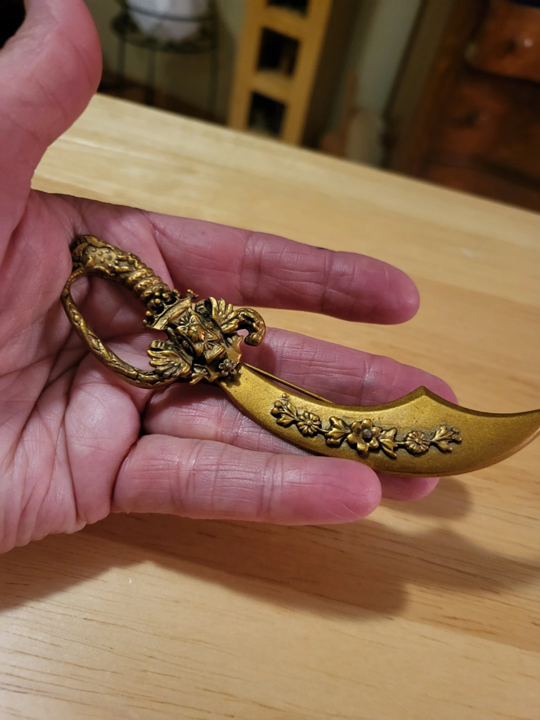 Vintage Sword  Crown Brooch 1950's - photo 2