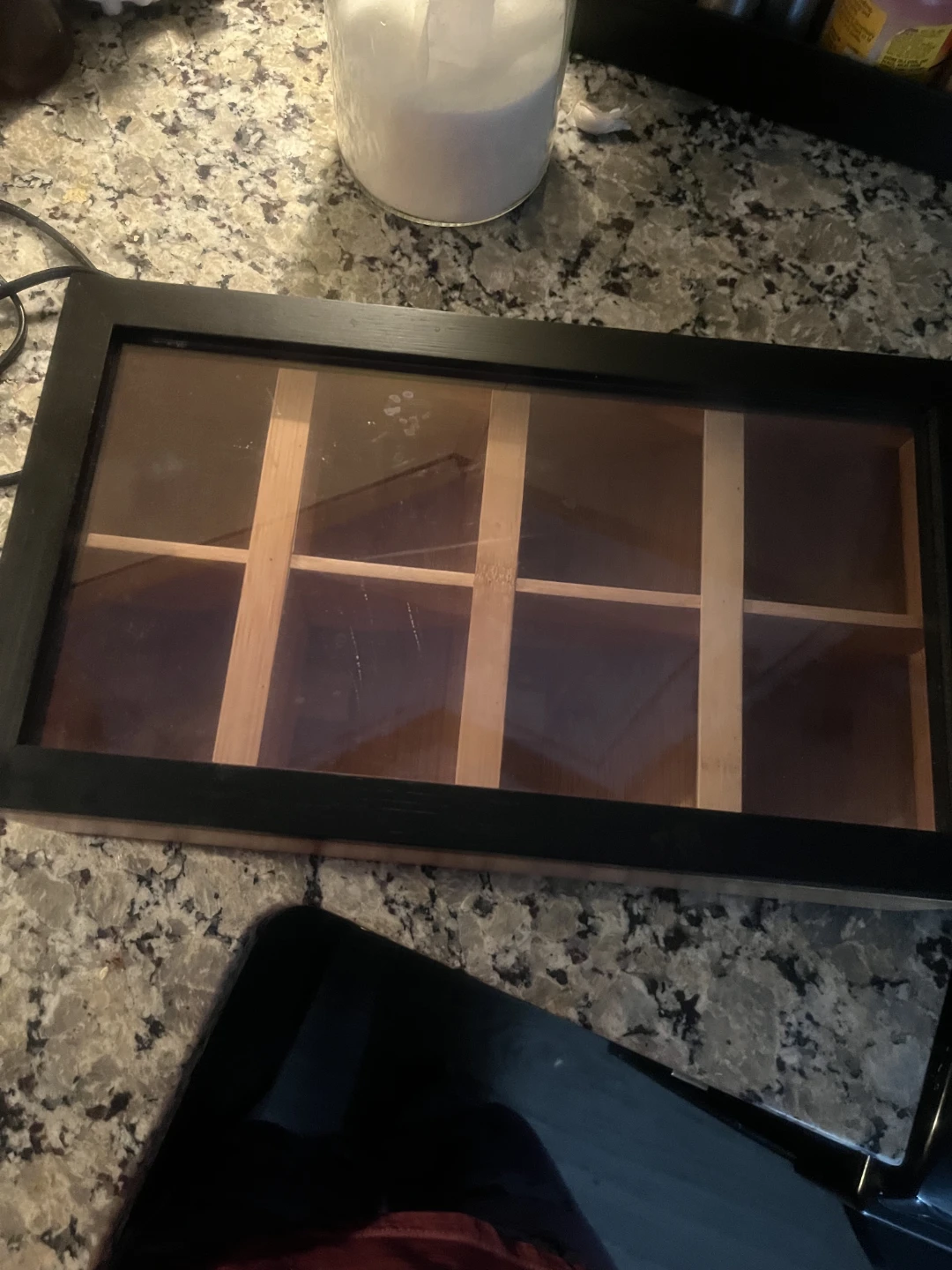 Wooden Tea Box Organizer