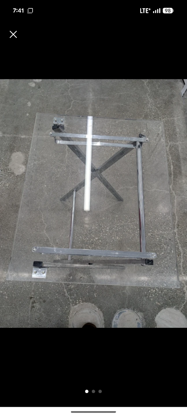 Glass and Chrome Folding Table - photo 4