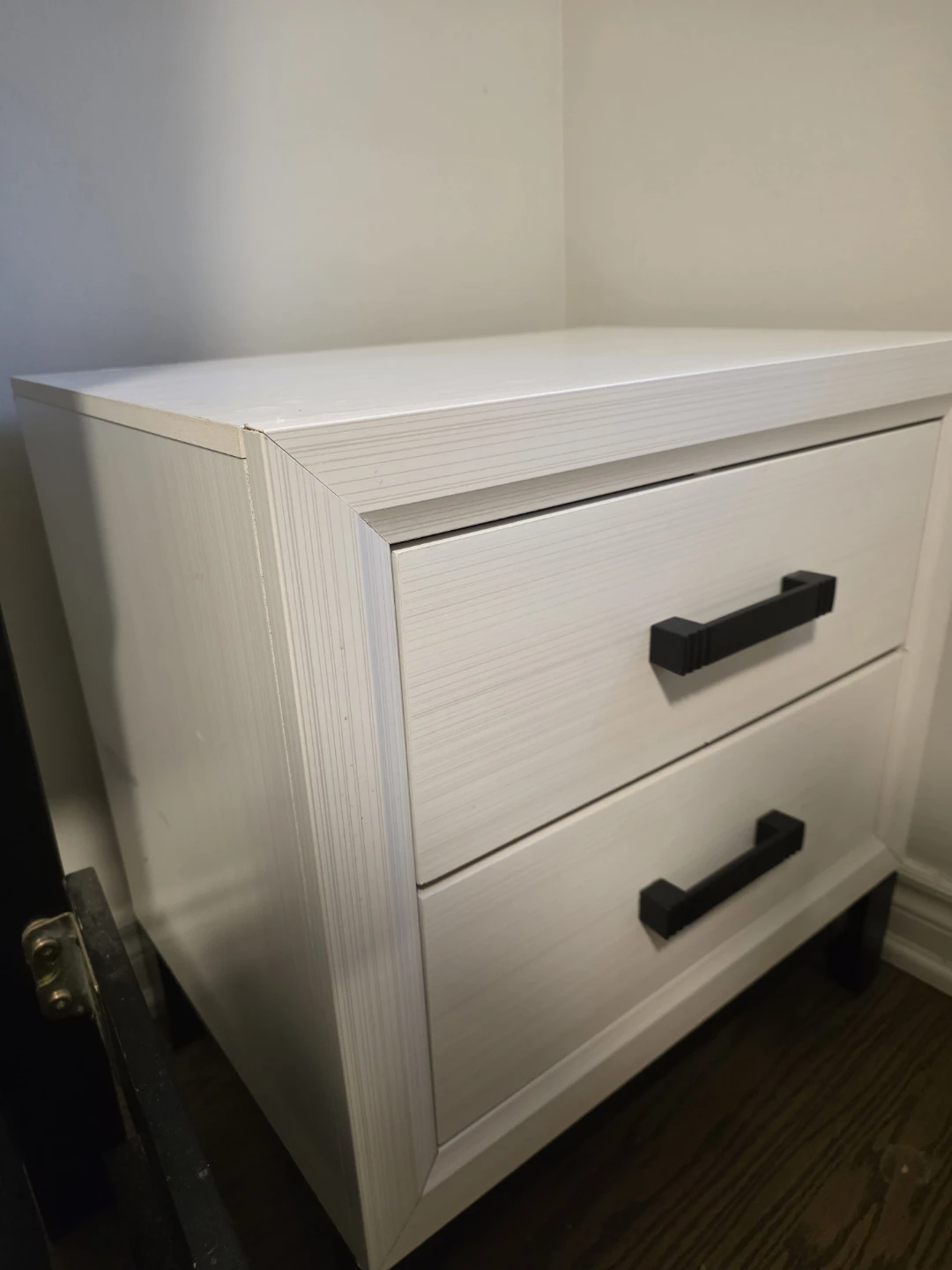 White 2-Drawer Nightstand - photo 2