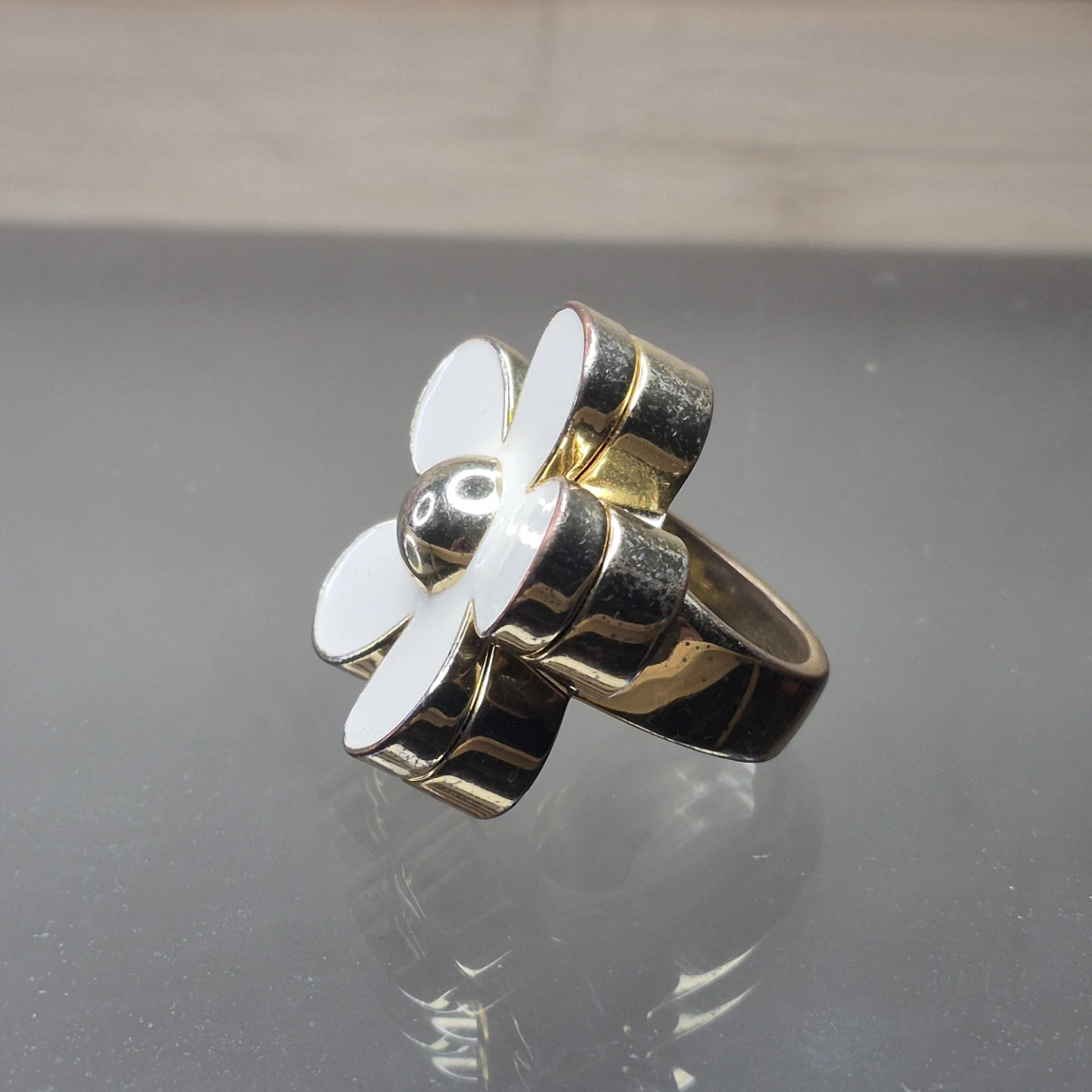 Gold Flower Ring - photo 2