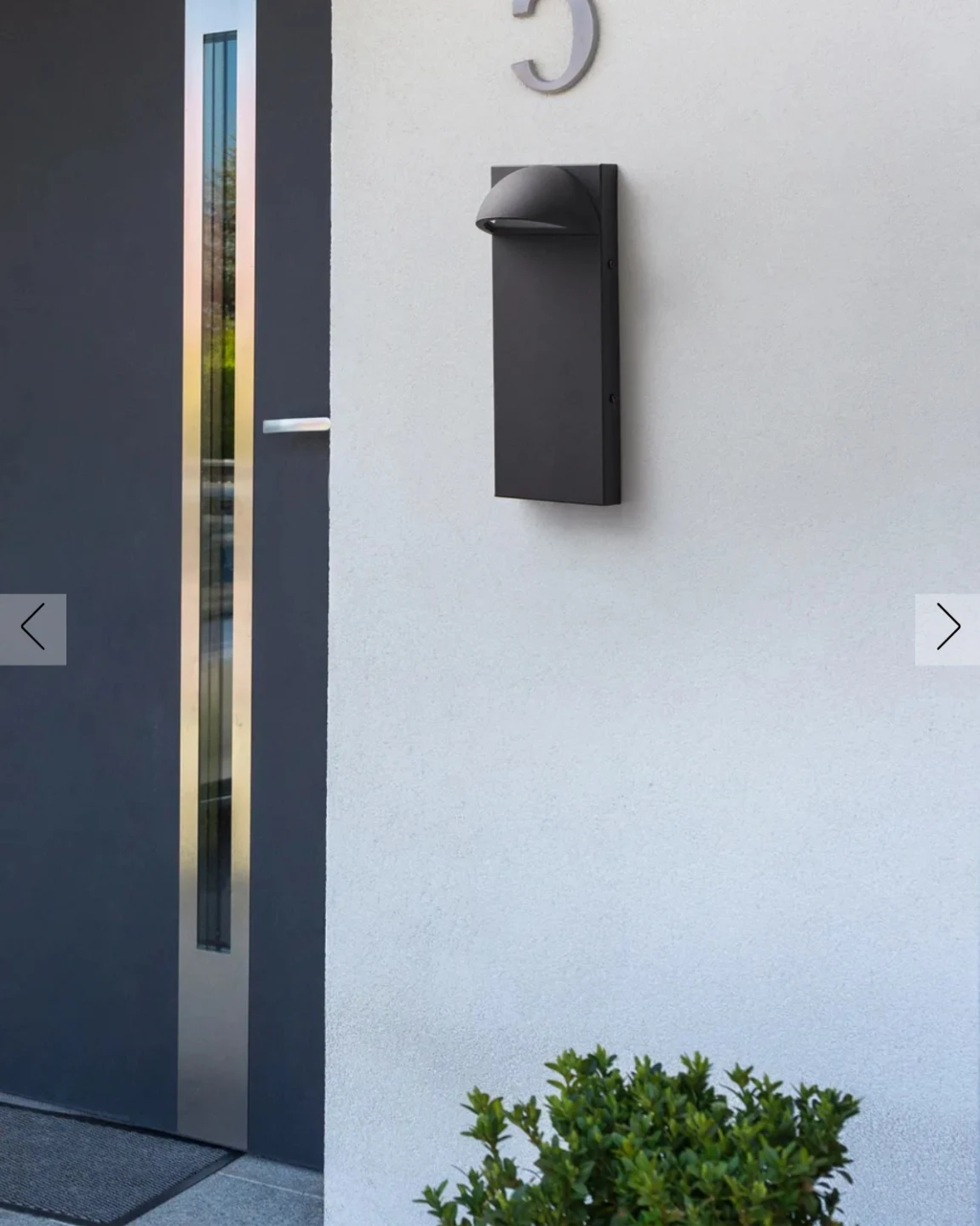 Modern Black Outdoor Wall Light Fixture - photo 2