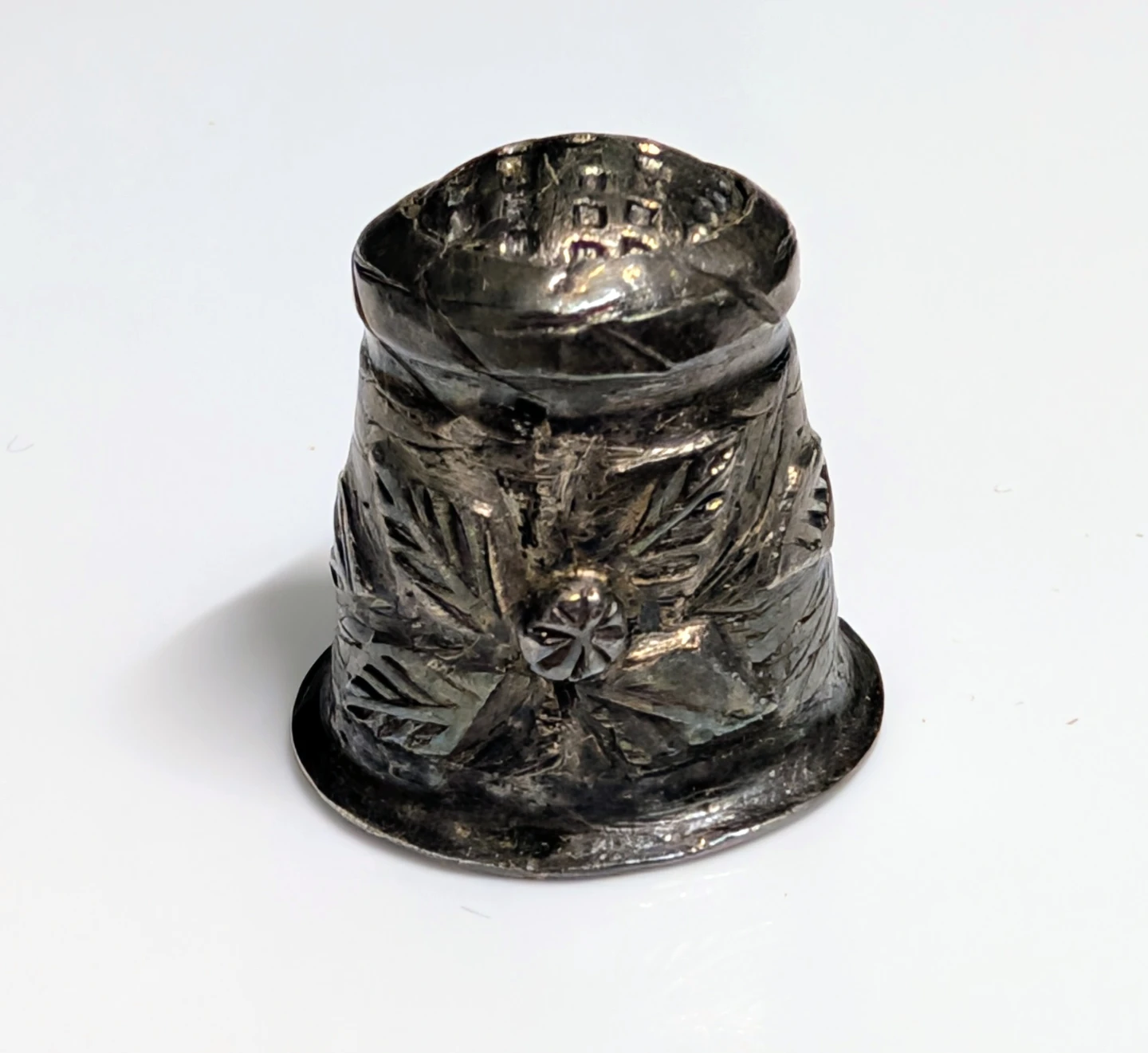 Vintage 1900's Sterling Silver Intricately Designed Thimble - photo 2