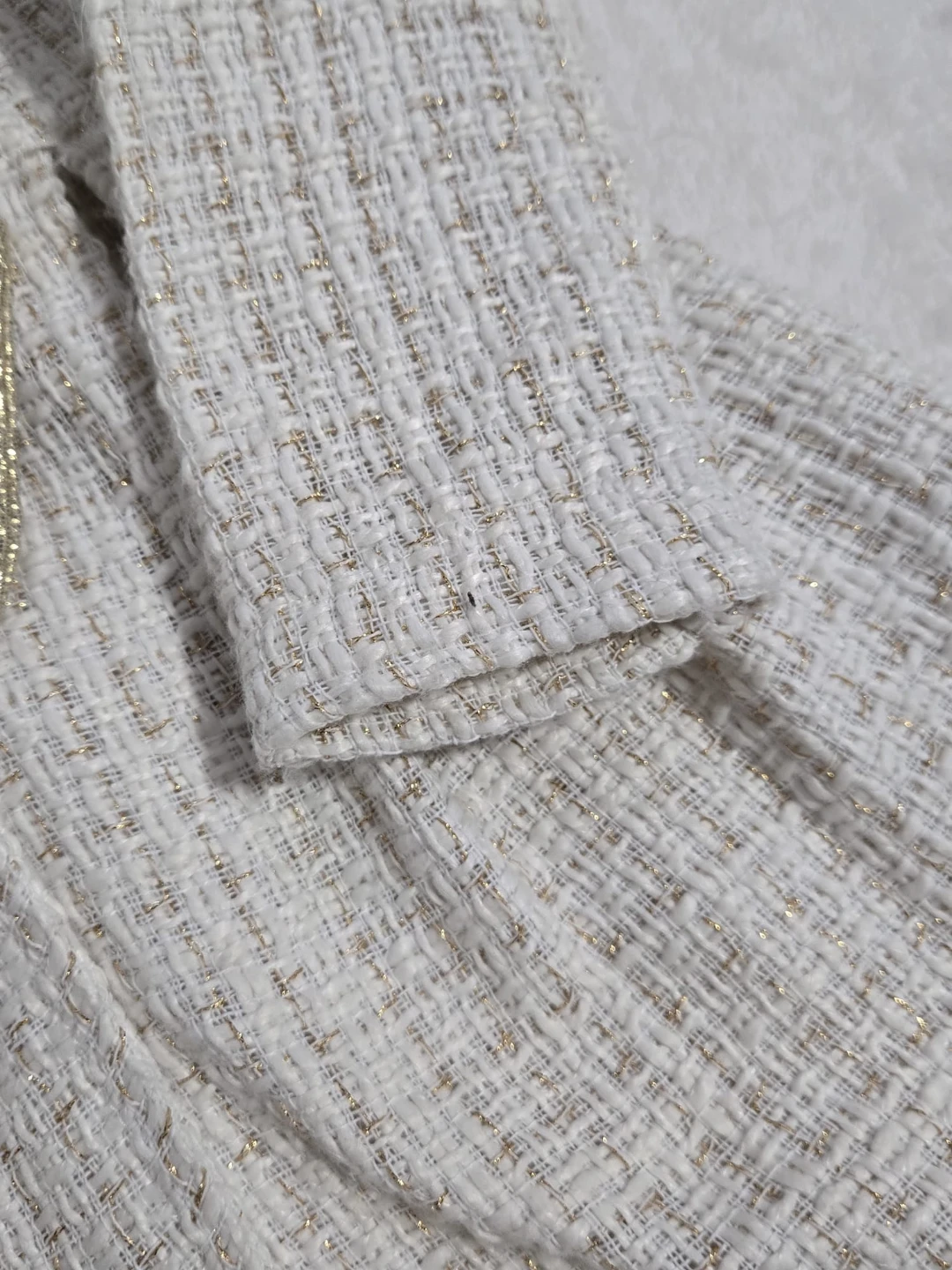 Zunie Girls White Tweed Bow Coat - Size 2T - photo 3