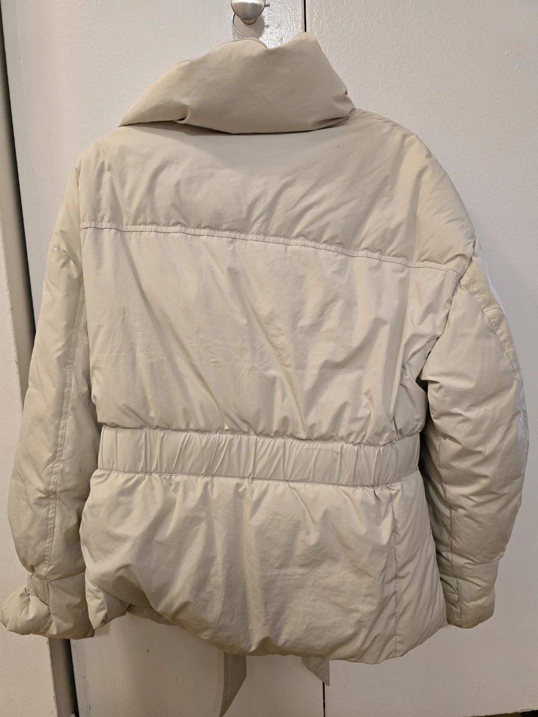 Ted Baker Down Puffer Jacket Belted Beige Size 4 - photo 3