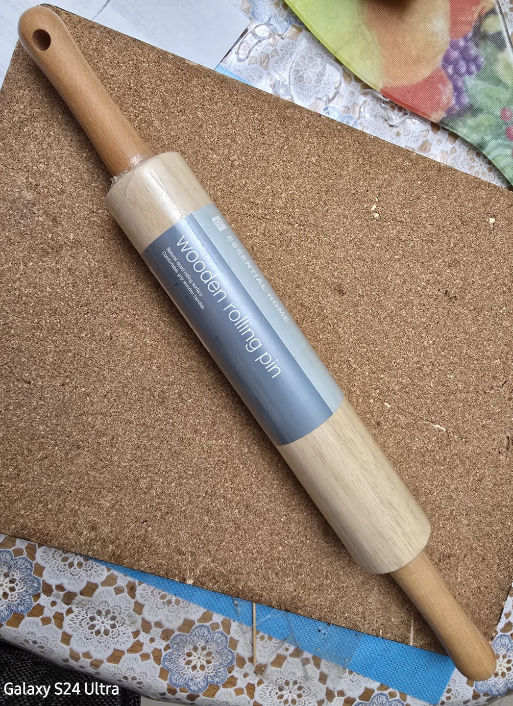 10" Wooden Rolling Pin Rolling Surface w/ 4" Handles Home Baking