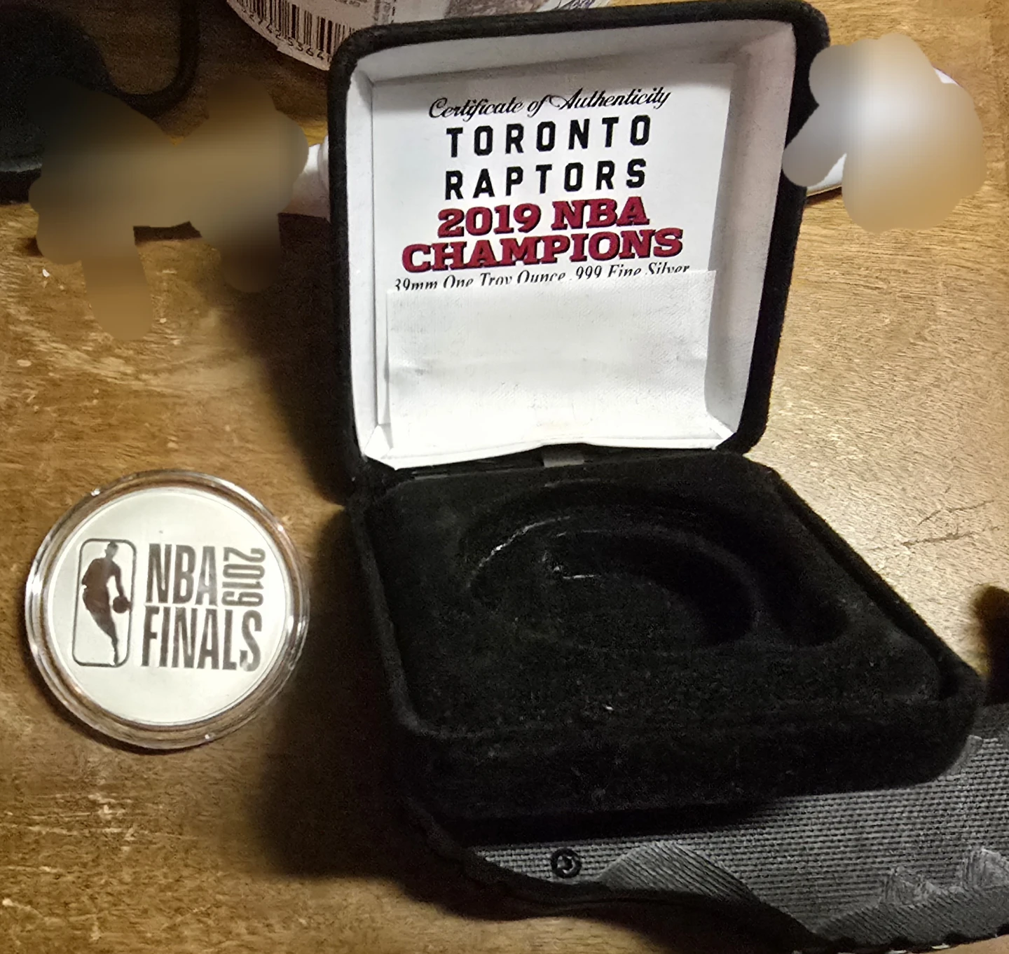 Toronto Raptors 2019 NBA Champions 1oz Silver Coin - photo 2
