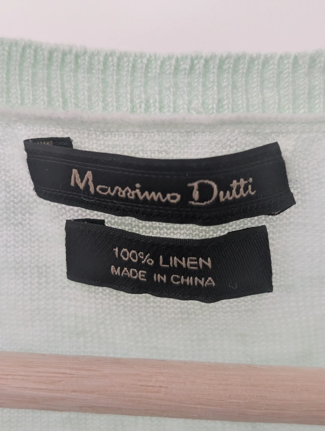 Massimo Dutti Light Green 100% Linen Sweater - XS