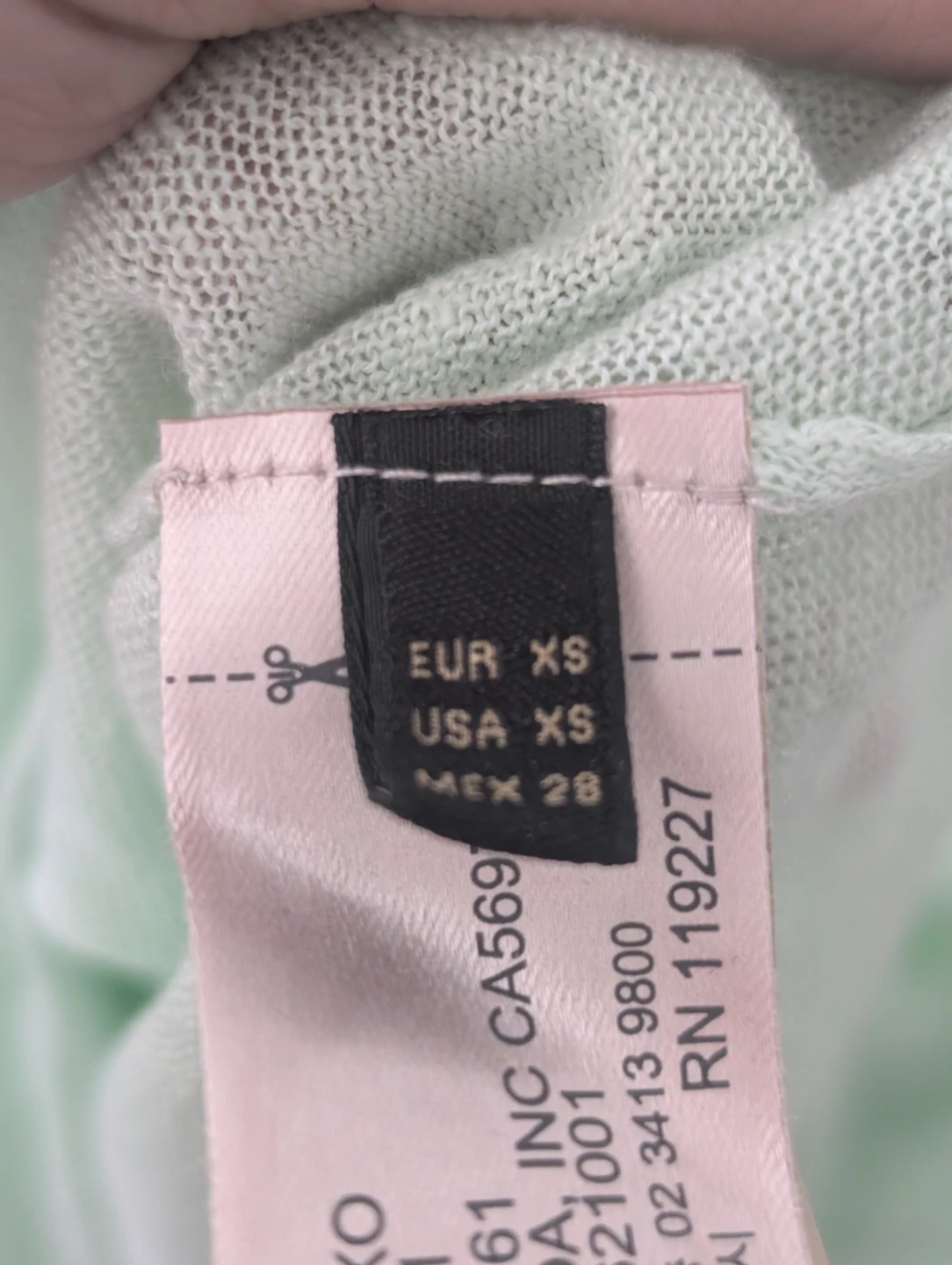 Massimo Dutti Light Green 100% Linen Sweater - XS - photo 3