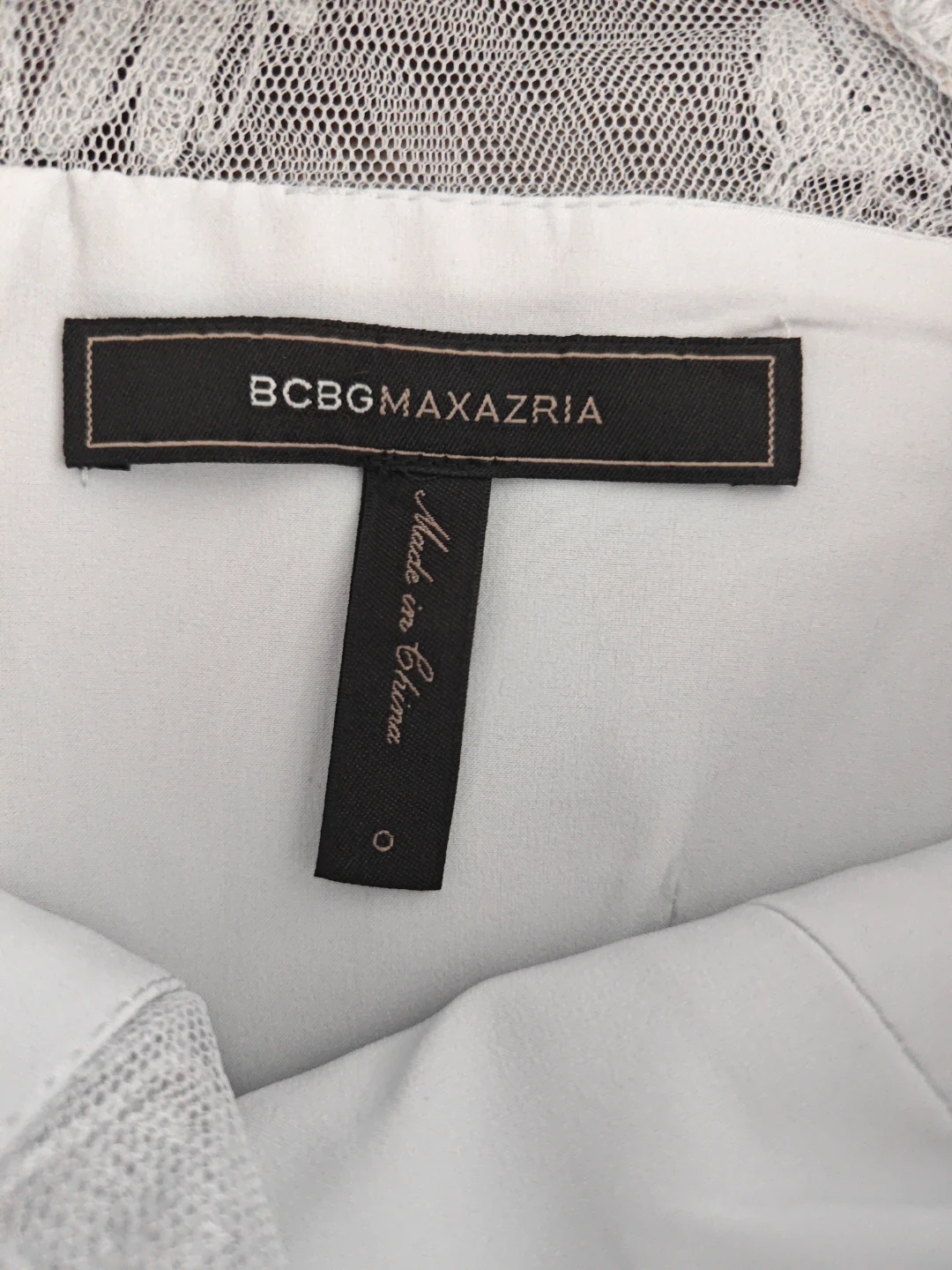 BCBG MAXAZRIA Grey Lace Detail Mini Dress - photo 3