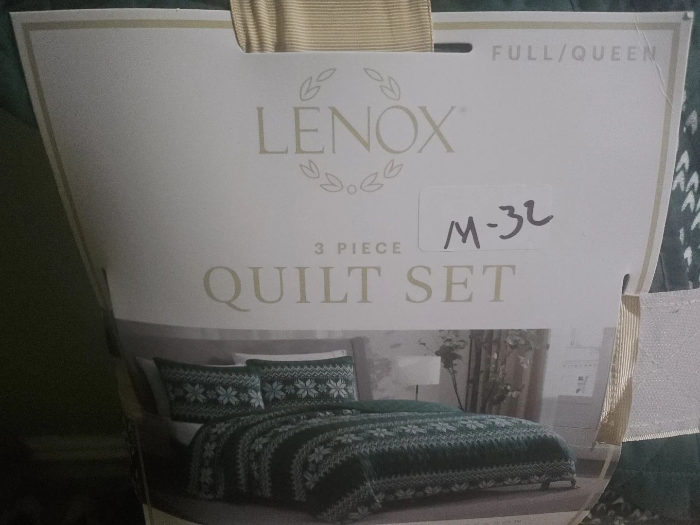 Lenox 3 Piece Quilt Set Full/Queen - Green - photo 3